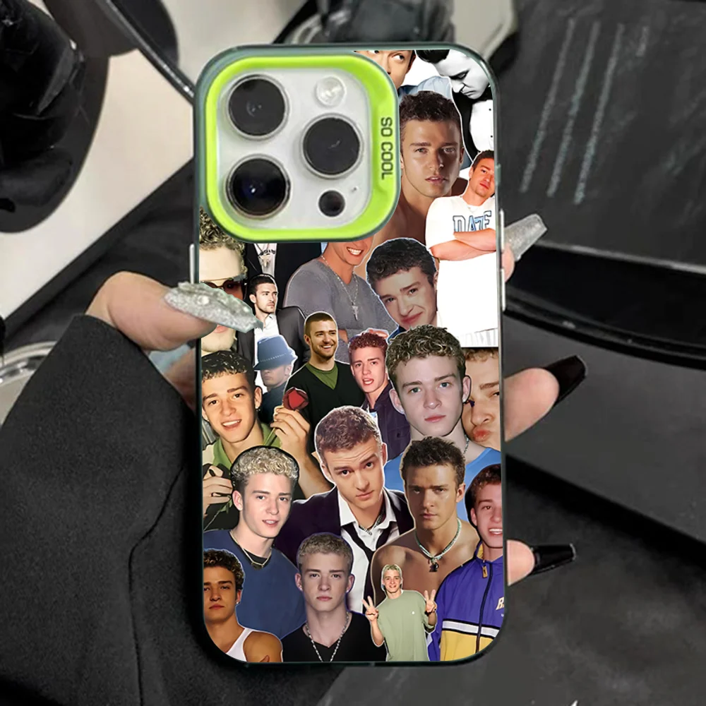 

Justin T-Timberlake Singer Phone Case For iPhone 16,15,14,13,12,11,Pro,Max,Plus,Mini,XS,SE Anti Fall Green Matte Hard Bumper