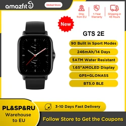 Amazfit GTS 2e 스마트 워치, 알렉사 내장 90 가지 스포츠 모드, GPS 지능형 스마트 워치, 안드로이드 iOS 휴대폰용