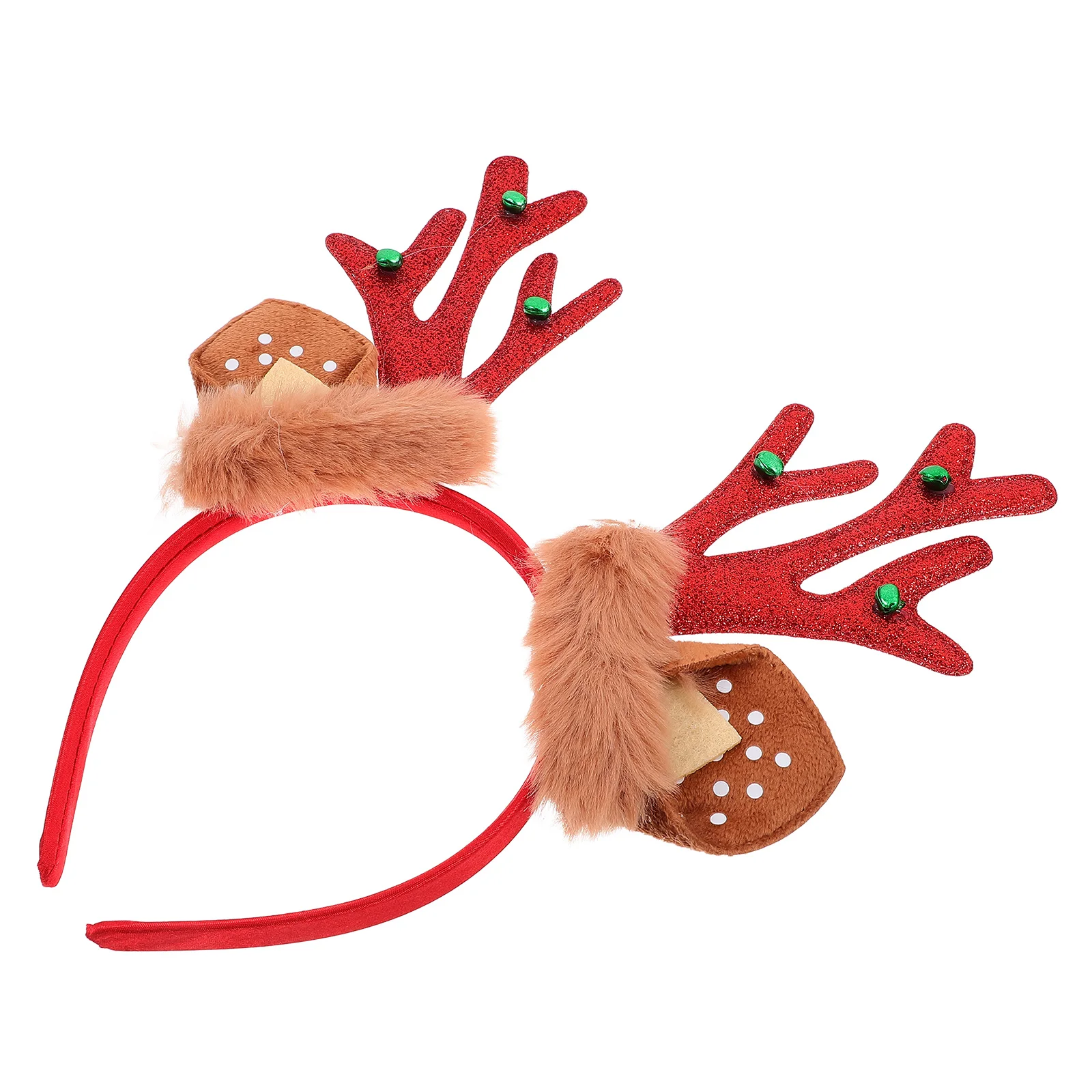 

Reindeer Ears Bell Antler Headdress Xmas Party Favors Hair Hoops Baby Small headdress xmas headb festival hair