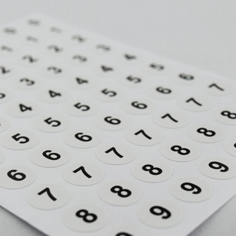 840Pcs=12Sheets Simple Black White 0~9 Number Label Stickers Mini Round Marker Multi-purpose Sort Decal Scrapbook Journal DIY