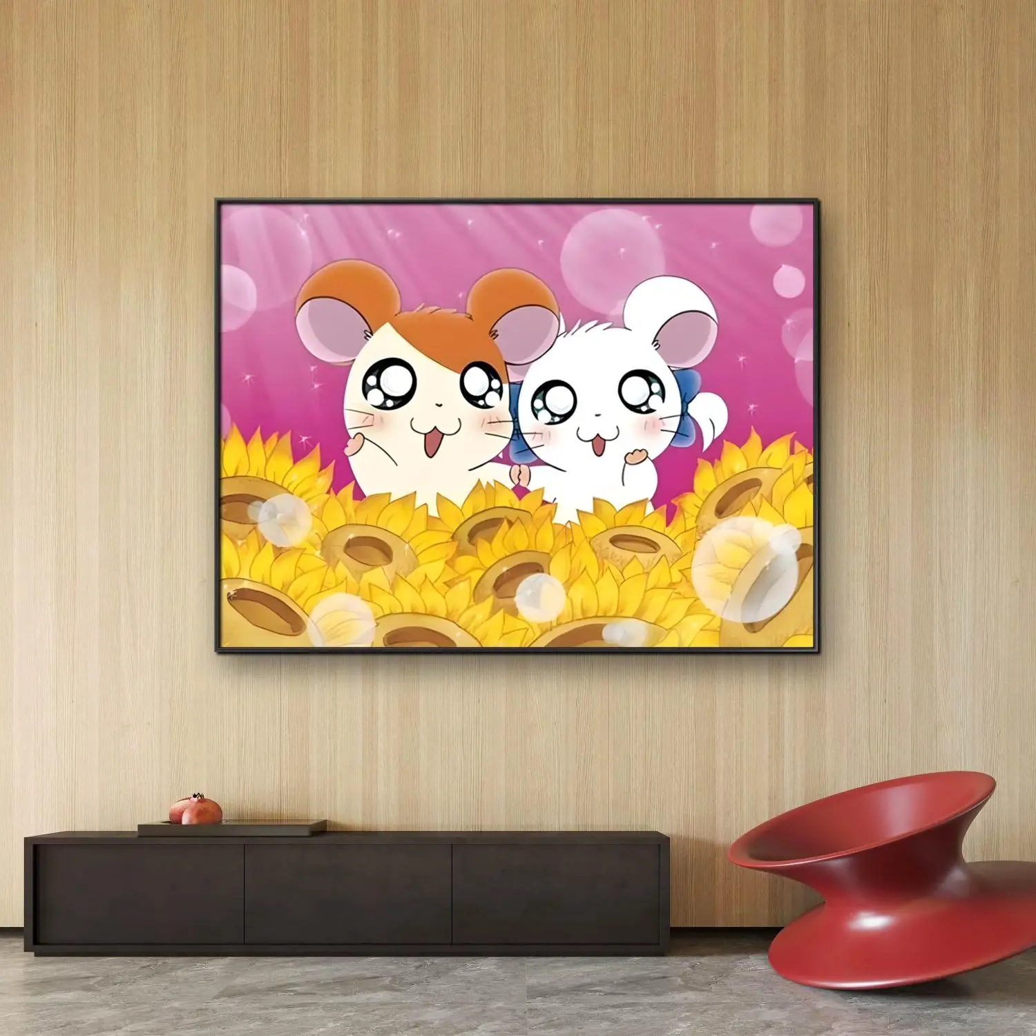 H-Hamtaro 5D Diamond Painting Cute Hamster Picture Diamond Embroidery Cross Stitch Art Children's Handmade Gift Home Wall Decor