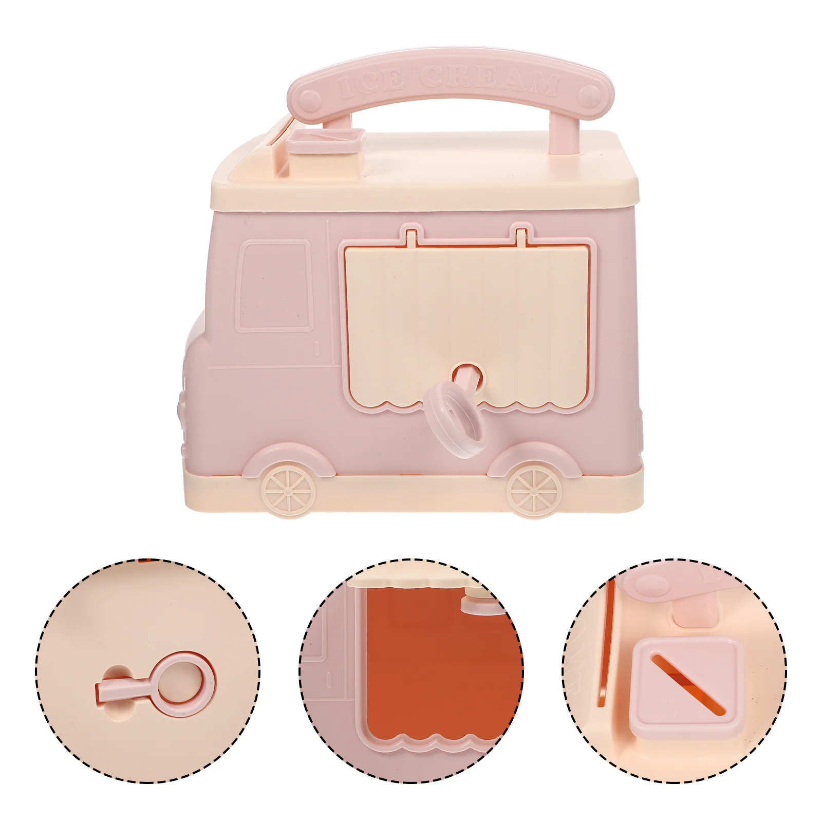 Schattige autovormige spaarpot voor kinderen Geldbesparende pot Feestelijke desktop muntcontainer voor kantoorstudiedecoratie