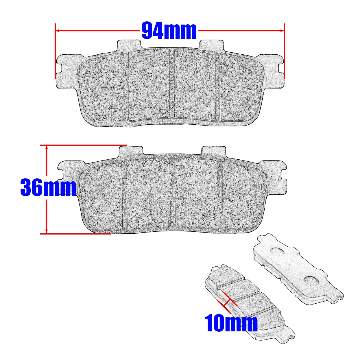 Motorcycle Front or Rear Brake Pads Sets For SYM Joymax250 Joymax300 Joymax 250 250i 300i Cruisym 125 300 RV250 GTS250 RV GTS view 5