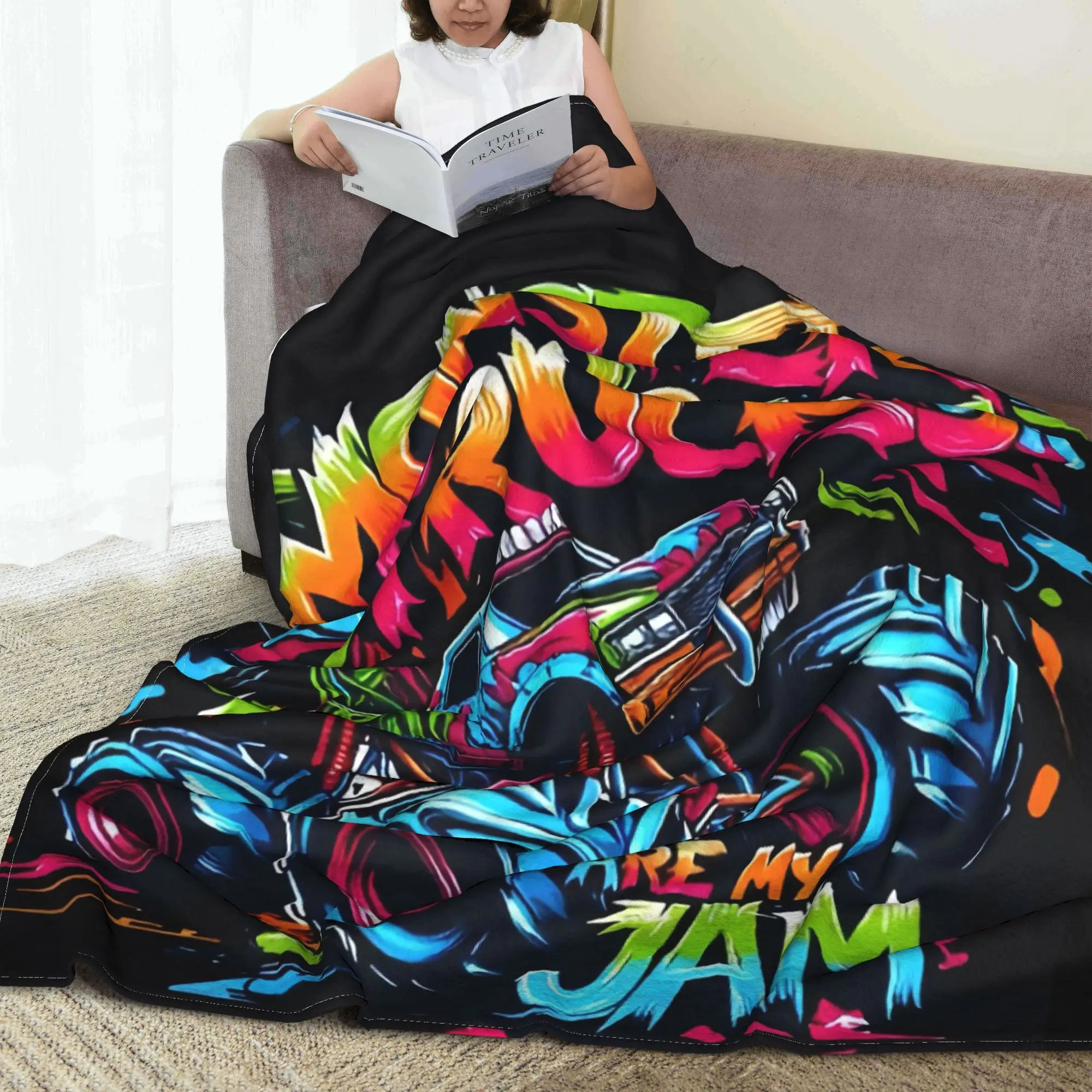Monster Jam Grave Digger Truck Blanket Multi-function Flannel Sofa Throw Blanket for Couch Bedding Travel Throws Bedspread Quilt