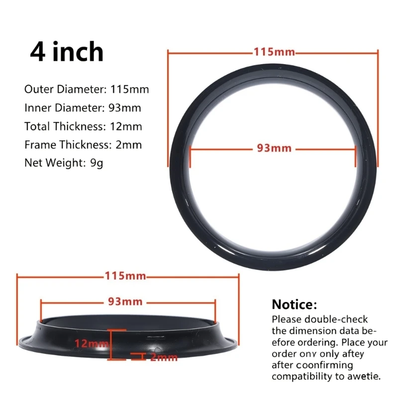  DIY Speaker Decorative Frame Set for Cosmetic Update Decoration Trim Bezel