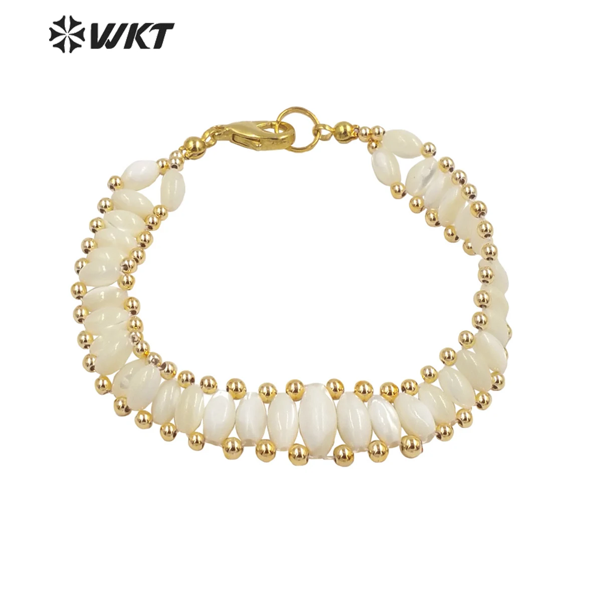 

WT-MPB080 WKT 2023 attractive style shell Natural oval shape bracelet high-quality birthday gift hot bracelet Accessories girl