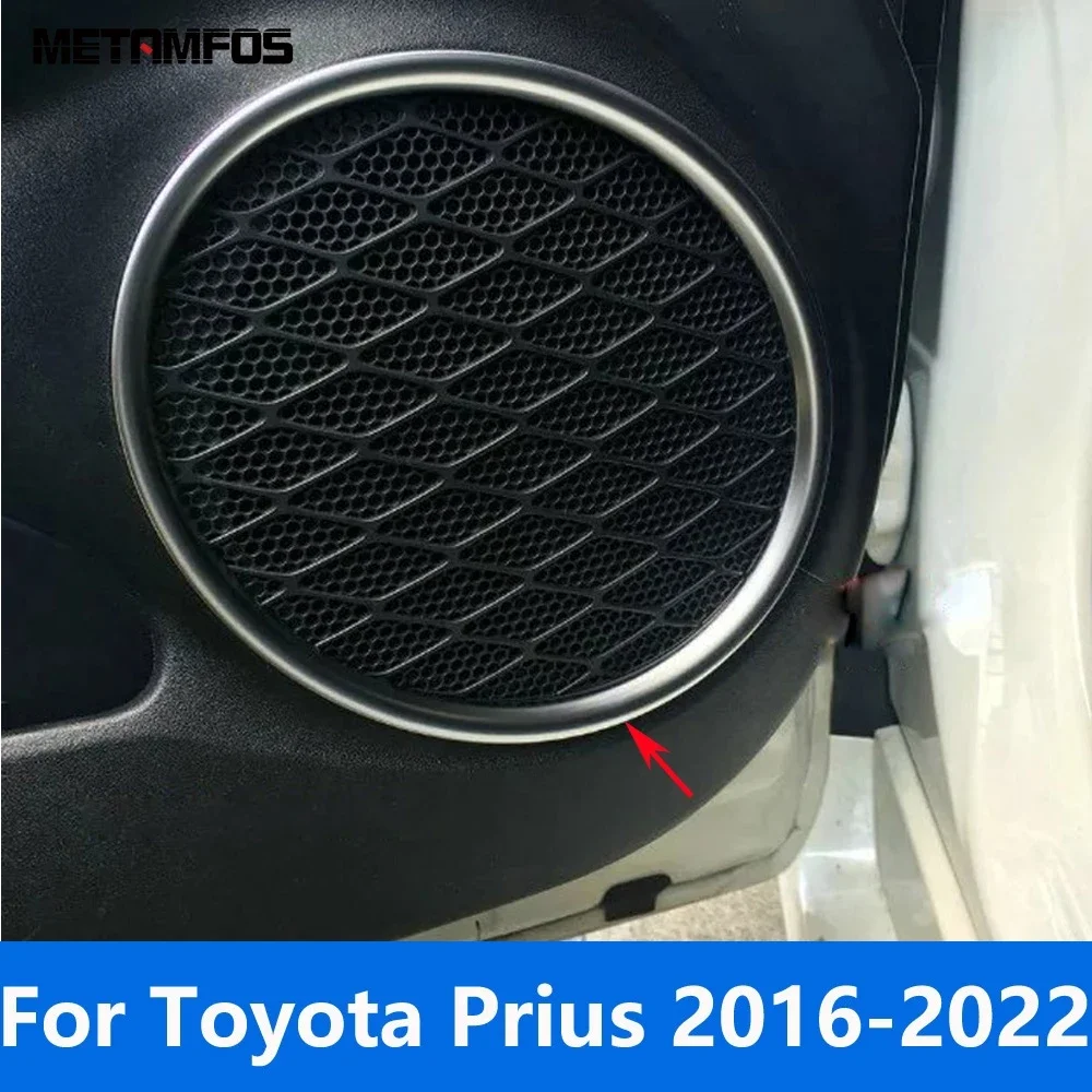 For Toyota Prius 2016-2021 2022 Matte Interior Door Stereo Sound Audio Speaker Loudspeaker Cover Trim Accessories Car Styling