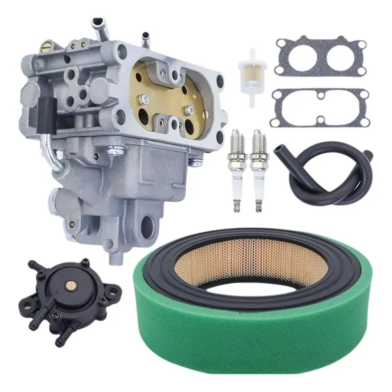 ABJY-Carb Carburetor Assembly Fuel Pump Spark Plug Air Filter Kit 808626 For Briggs 386447 386442 380447 380442 Engine Lawn Mowe