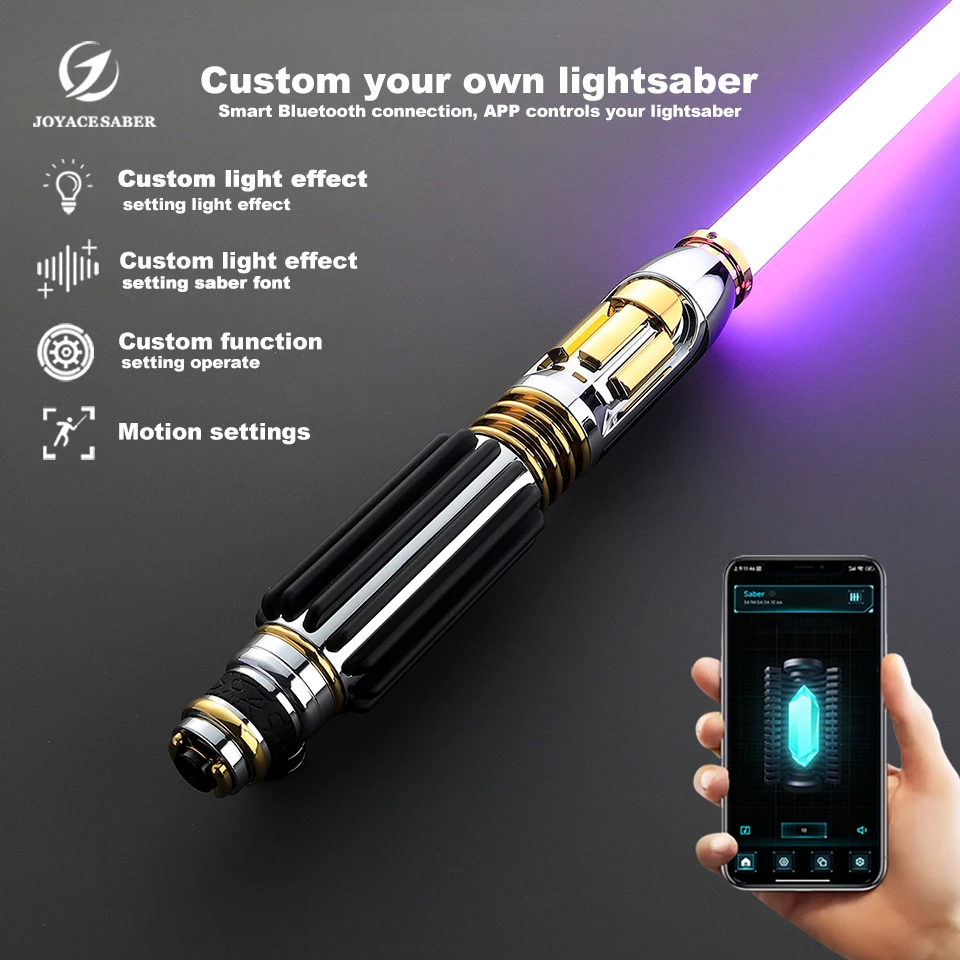 

Pixel Lightsaber Mace Windu Xenopixel Light Saber Jedi Neopixel Metal Handle Laser Sword Cosplay Heavy Dueling Luminous Toys