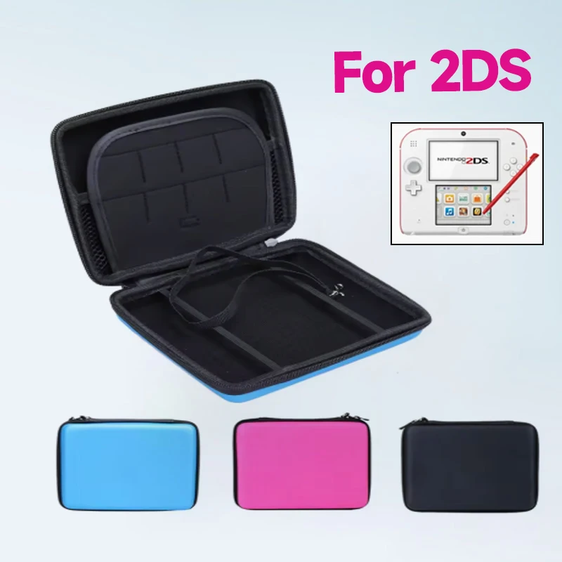 

Подходит для Nintendo 2DS, защитная сумка для игровых карт, высококачественный ящик для хранения, жесткий защитный чехол на молнии из ЭВА