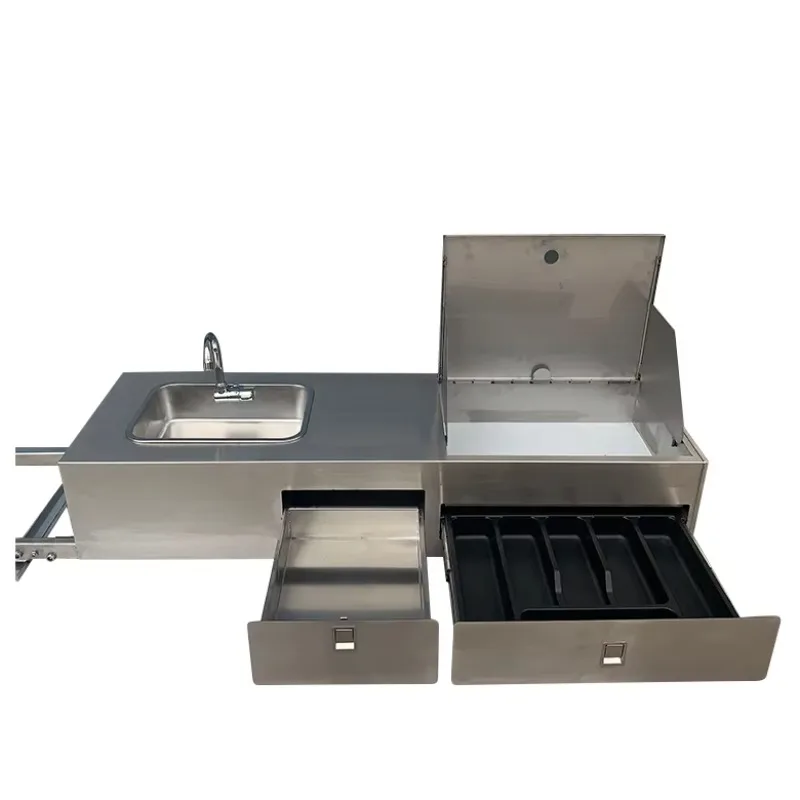 

RV Mobile Camper Trailer Pull Out of Kitchen, Slide Out of Camper Kitchen