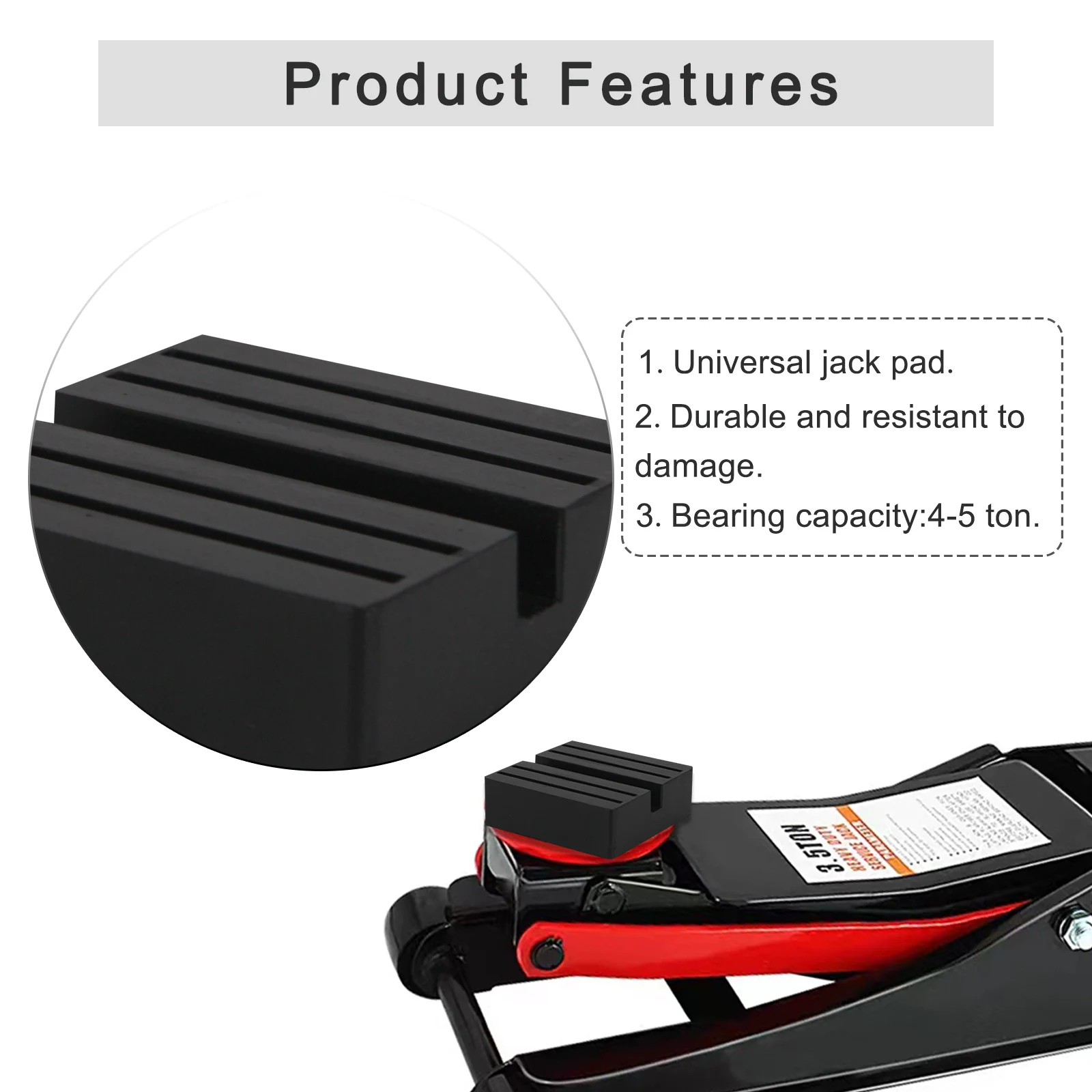 Universal Car Lift Jack Stand Rubber Pads Frame Protector Adapter Floor Slotted Car Jack Rubber Pad For Lexus Subaru Fiat Volvo