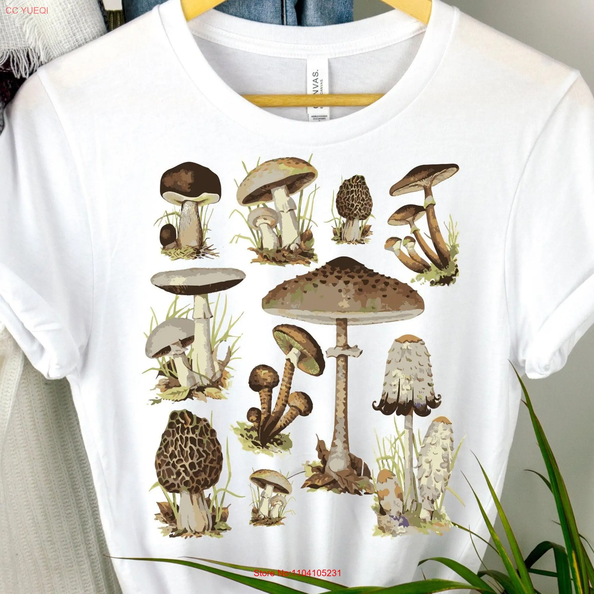 Mushroom shirt foresT T Botanical For Him Her PlanT Mycology Nature long or short sleeves