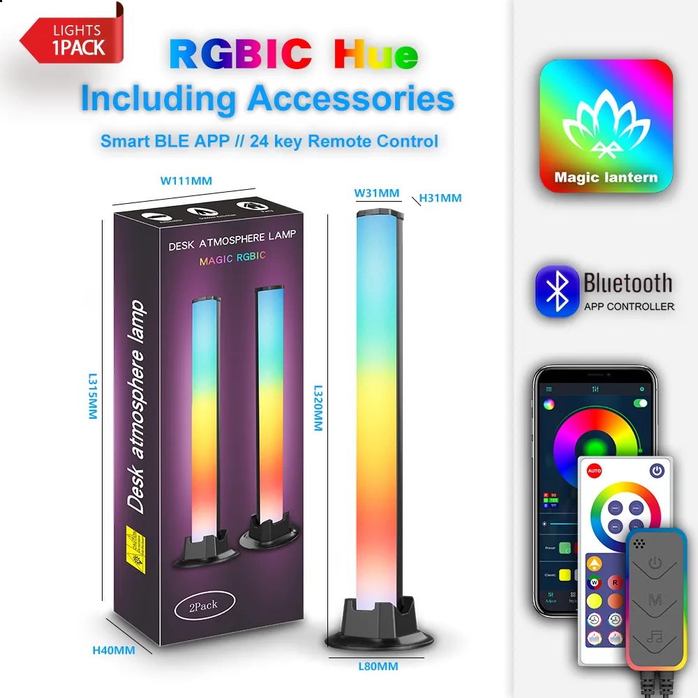 ความแปลกใหม่แสงอารมณ์ไฟกลางคืนสีหรี่แสงได้ RGB เดสก์ท็อปแสงโดยรอบเกมกีฬาทีวีรถกระบะแสงพื้นหลัง