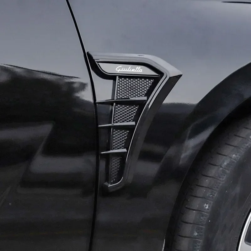 

Carbon Black Car Fender Side Vents Air Flow Intake Hole 3D Grille Sticker Cover for Alfa Romeo Giulietta Car Styling Accessories