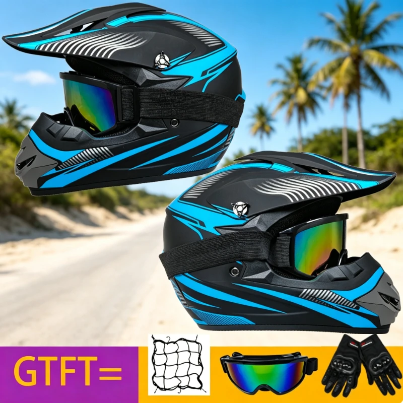 Mountain Biking Youth - Off‑Road Full Face Motocross Helmet Dirt