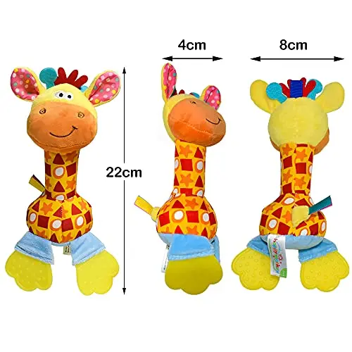 Tiere Baby Weiche Rasseln Shaker Infant Developmental Hand Grip Baby Spielzeug Sensorischen Lernen Spielzeug mit Beißring Sound für 3 Monate +