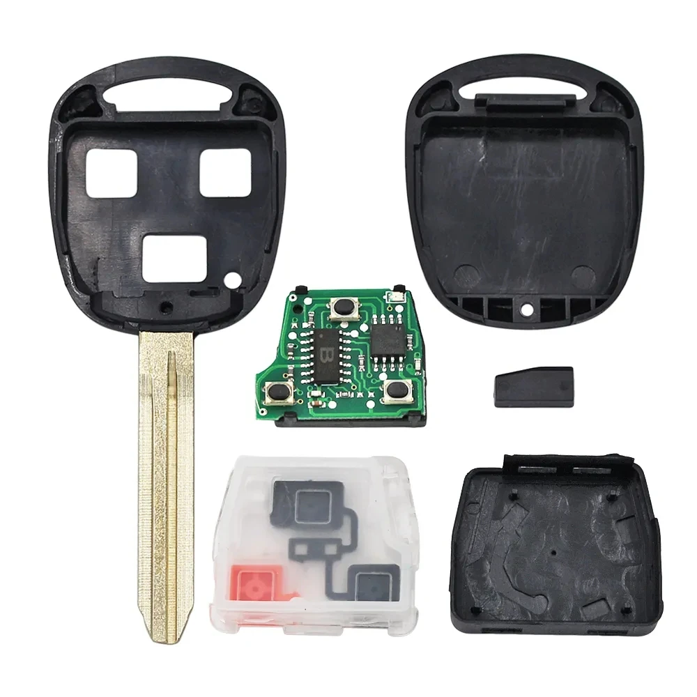 KEYECU HYQ12BBT Car Remote Key 314.4MHz 315MHz 4D67/G Chip For Toyota Land Cruiser FJ Cruiser TOY43 Blade 3 Buttons 89070-60750