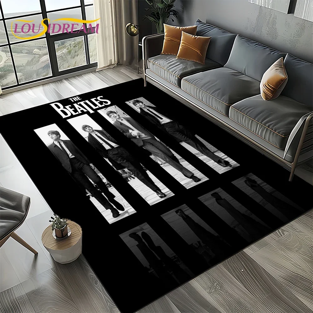 3D B-Beatle HD Music Rock Customized Carpet Rug for Living Room Bedroom Home Sofa Decoration,Kid Area Rug Non-slip Floor Mat