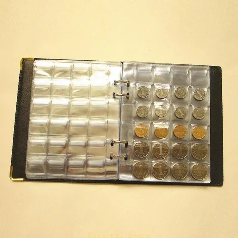 

E7CE Coin Holder Multipurpose Souvenir Travel Album Book for Coin Collector