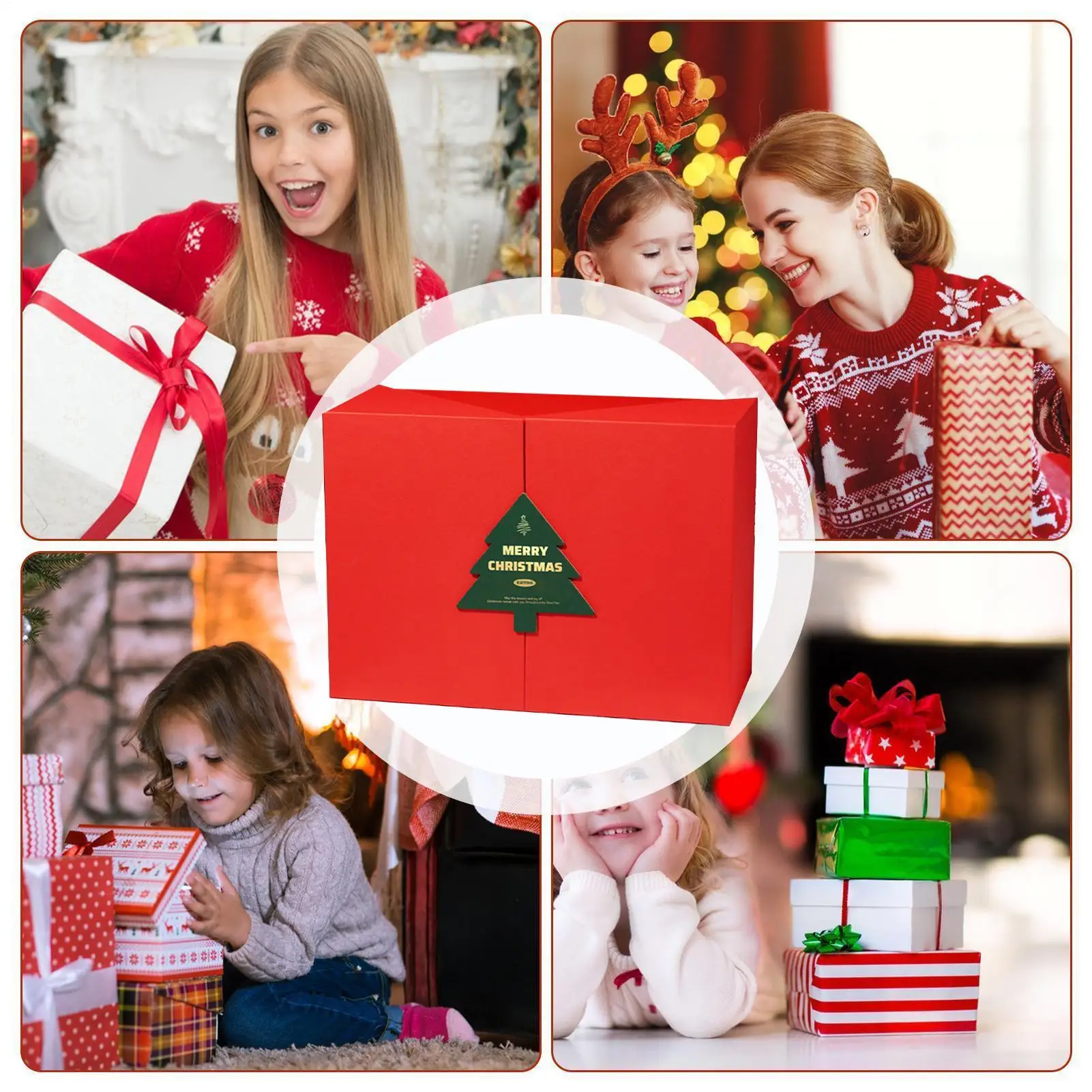 

Christmas Wrapping Boxes Multifunctional Storage Container Wrapping Boxes For Goodie For Lipsticks Candies Scarves Chocolates