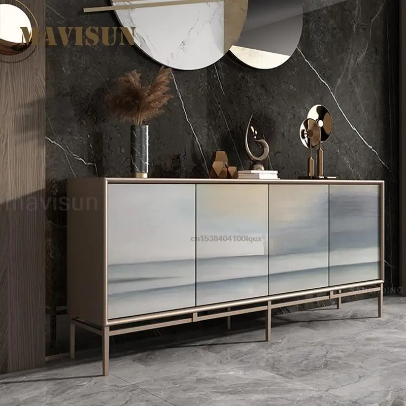 

Modern Minimalist Large Storage Sideboard For Kitchen Living Room Corridor Porch Cabinet High-end Luxury Custom Villa Furniture