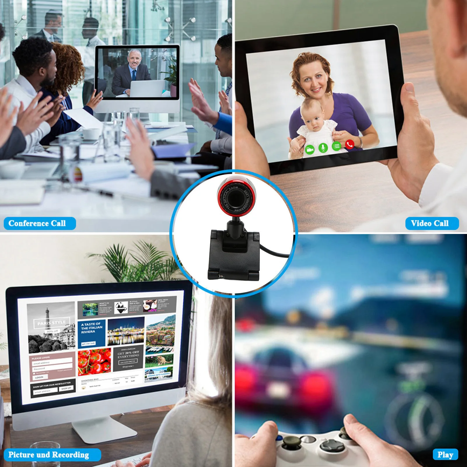데스크탑 카메라 USB2.0 마이크 HD 웹캠 웹 카메라 캠 360도 컴퓨터 PC 노트북용 Skype/MSN 웹 카메라 USB 카메라