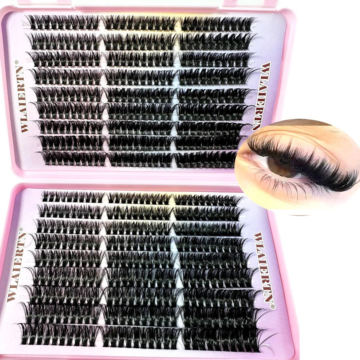 Faux Nerz Wimpern 540Cluster C Gekräuselt 9-16mm Gemischte Natürliche Wimpernverlängerung 3D Russische Streifen Persönliche Wimpern Make-Up-Tool