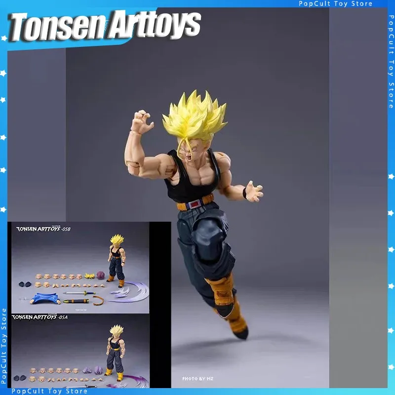 

Tonsenarttoys Tonsen Arttoys Kamione Dragon Ball Z Action Figure Super Saiyan SSJ SSJ2 Trunks 05a05b Anime Figure Model Toy Gift