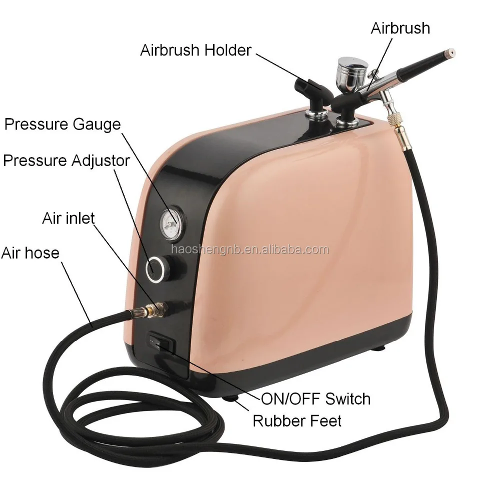 HS-386K Mini Air Compressor For Professional Makeup Cake Making Nail Tatoo