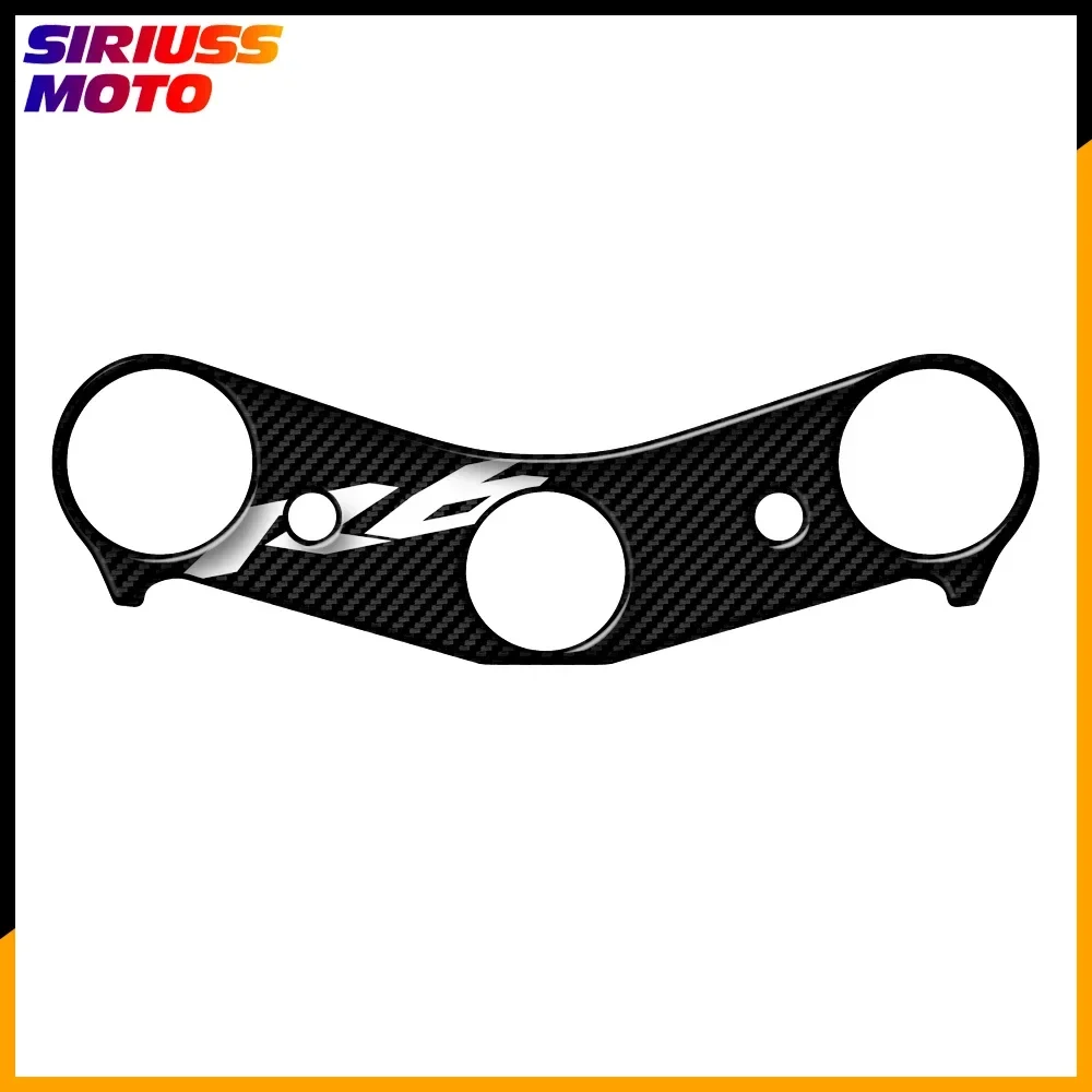 

Carbon-look Motorcycle Upper Triple Yoke Protector Sticker for Yamaha YZF R6 2017-2024 decoration