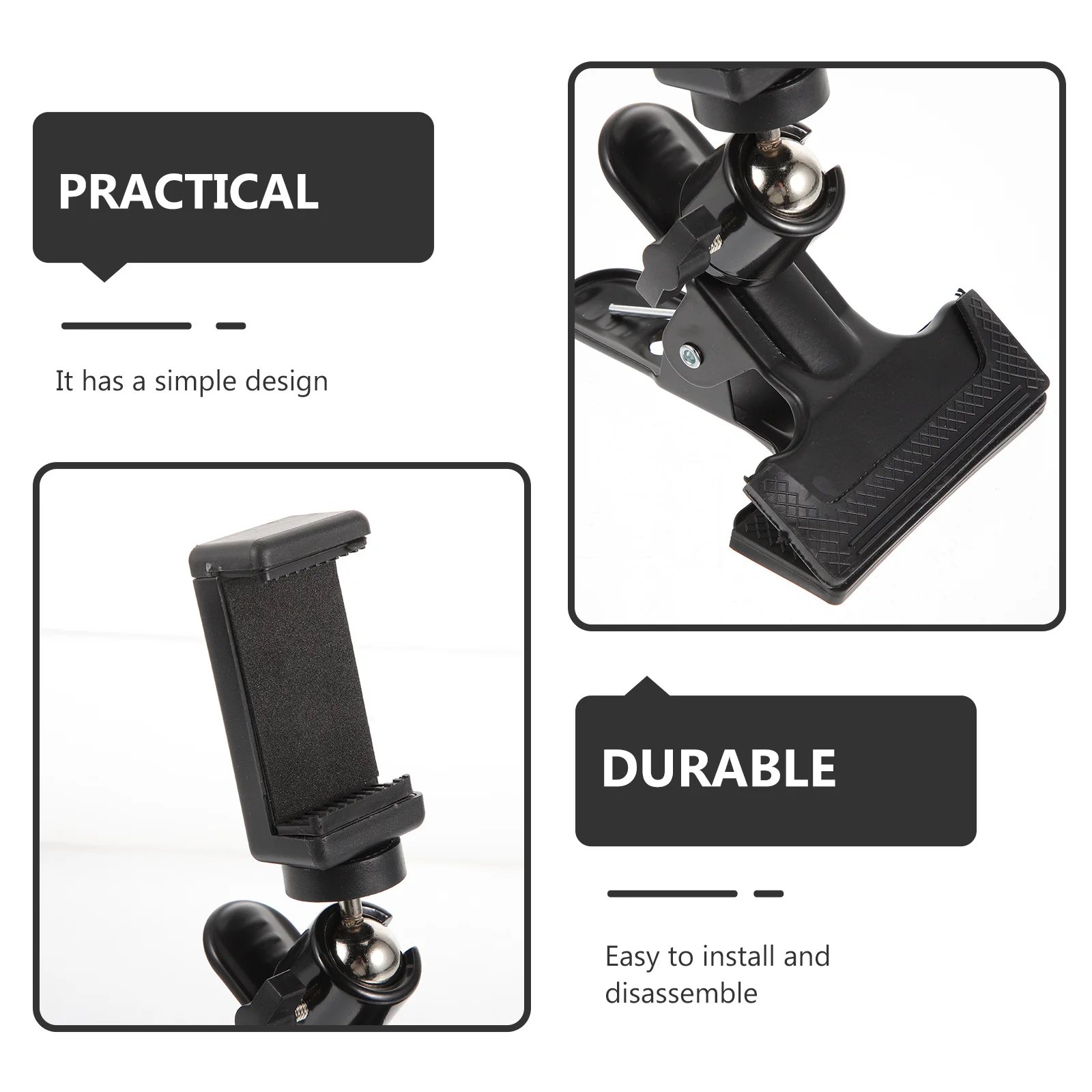 

Rotating Guitar Phone Holder Clip Headstock Mount No Tools Bass Ukulele Smartphone Stand Video Recording Guitar Accessories