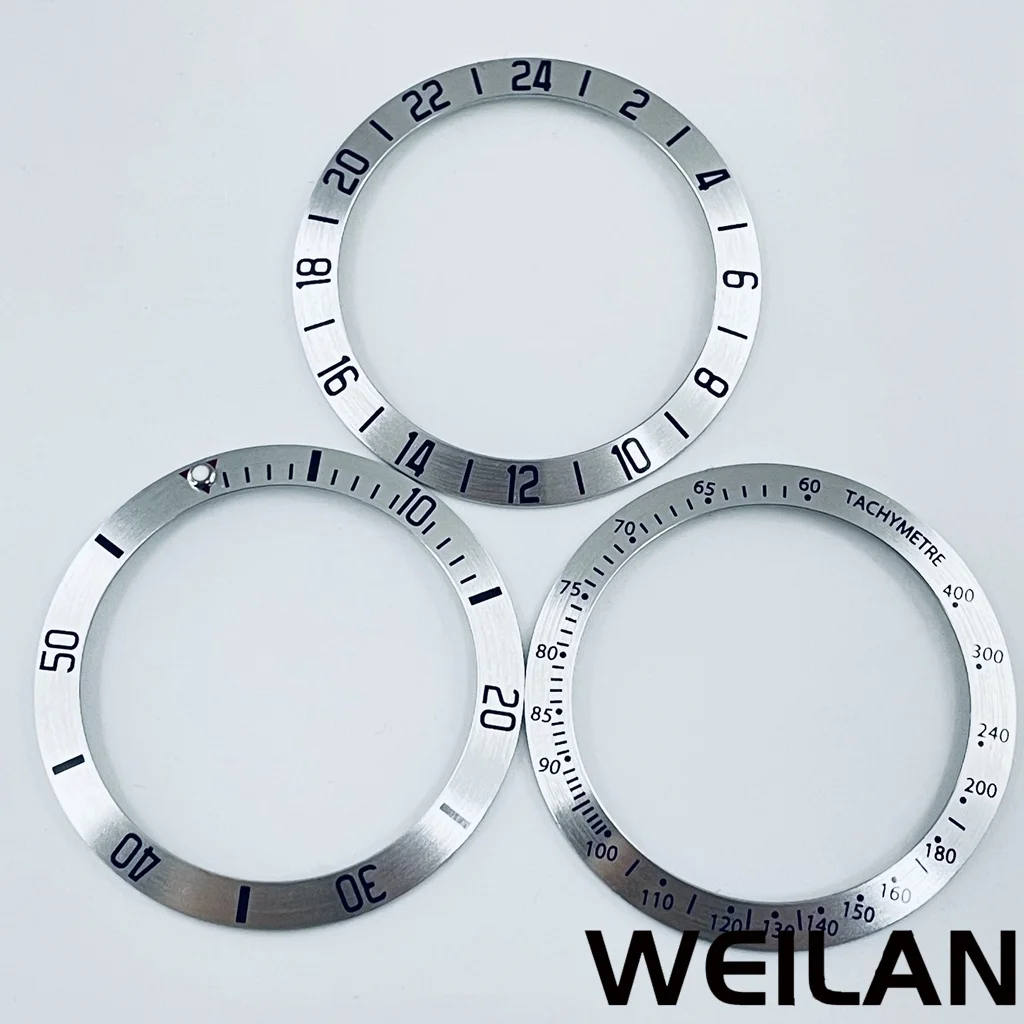 38mm Aluminum Ring GMT Diver's Style Watch Bezel Insert For 40mm Watch Cases Replace Accessory Diving Bezel Ring