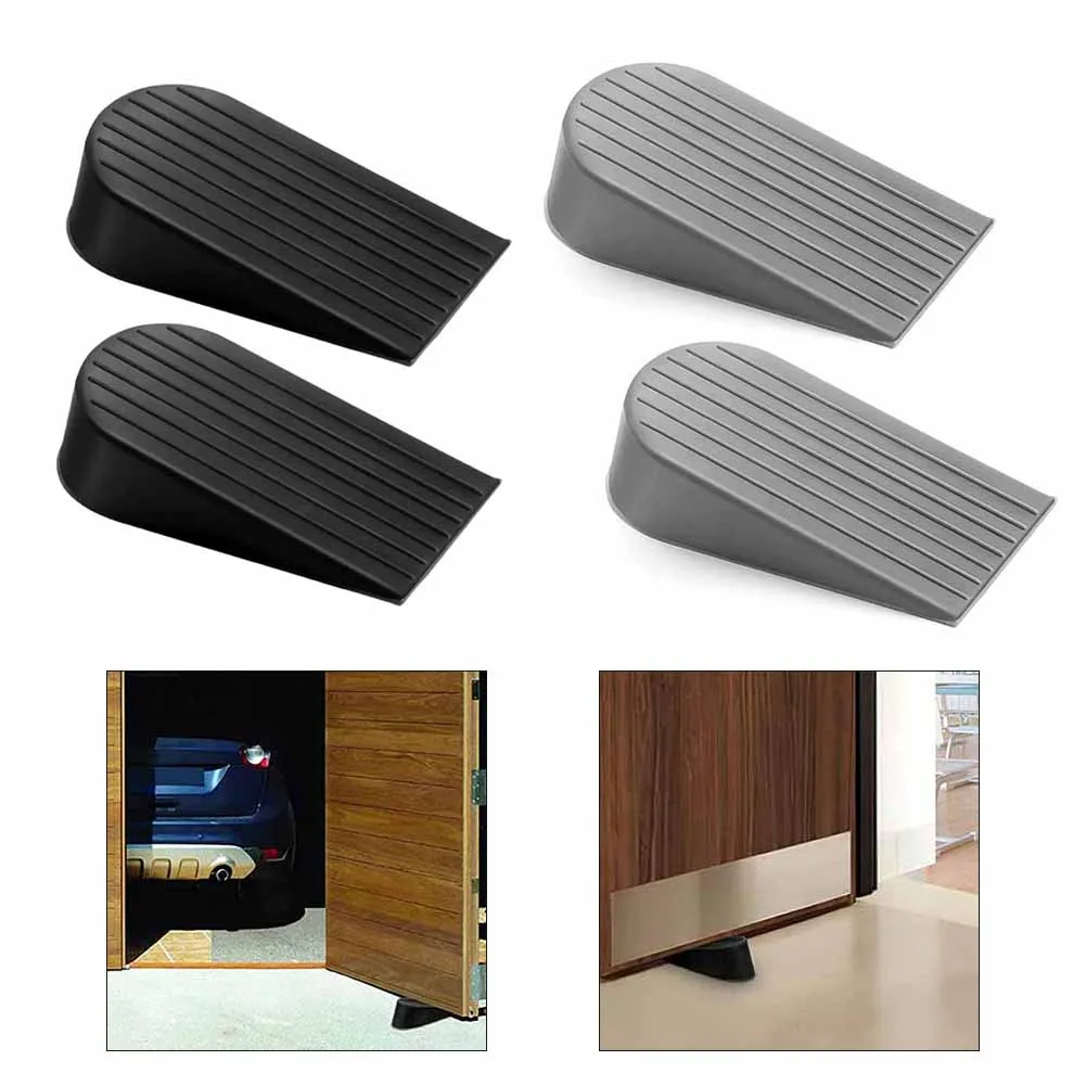 2pcs Safety Door Stop Block Wedge Stop Door Stopper Home Offices Door Rear Retainer Non-Skid Base No Drill Door Stopper