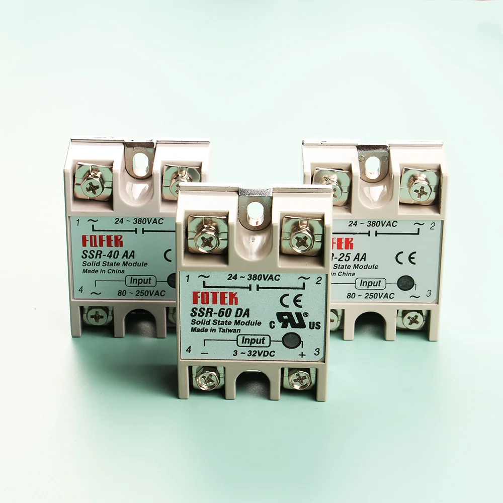 Solid State Relay Module SSR 10A 25A 40A 60A 80A 100A Terminal Control SSR-25DA SSR-40DA SSR-40AA SSR-60DA SSR-60AA SSR-80DA