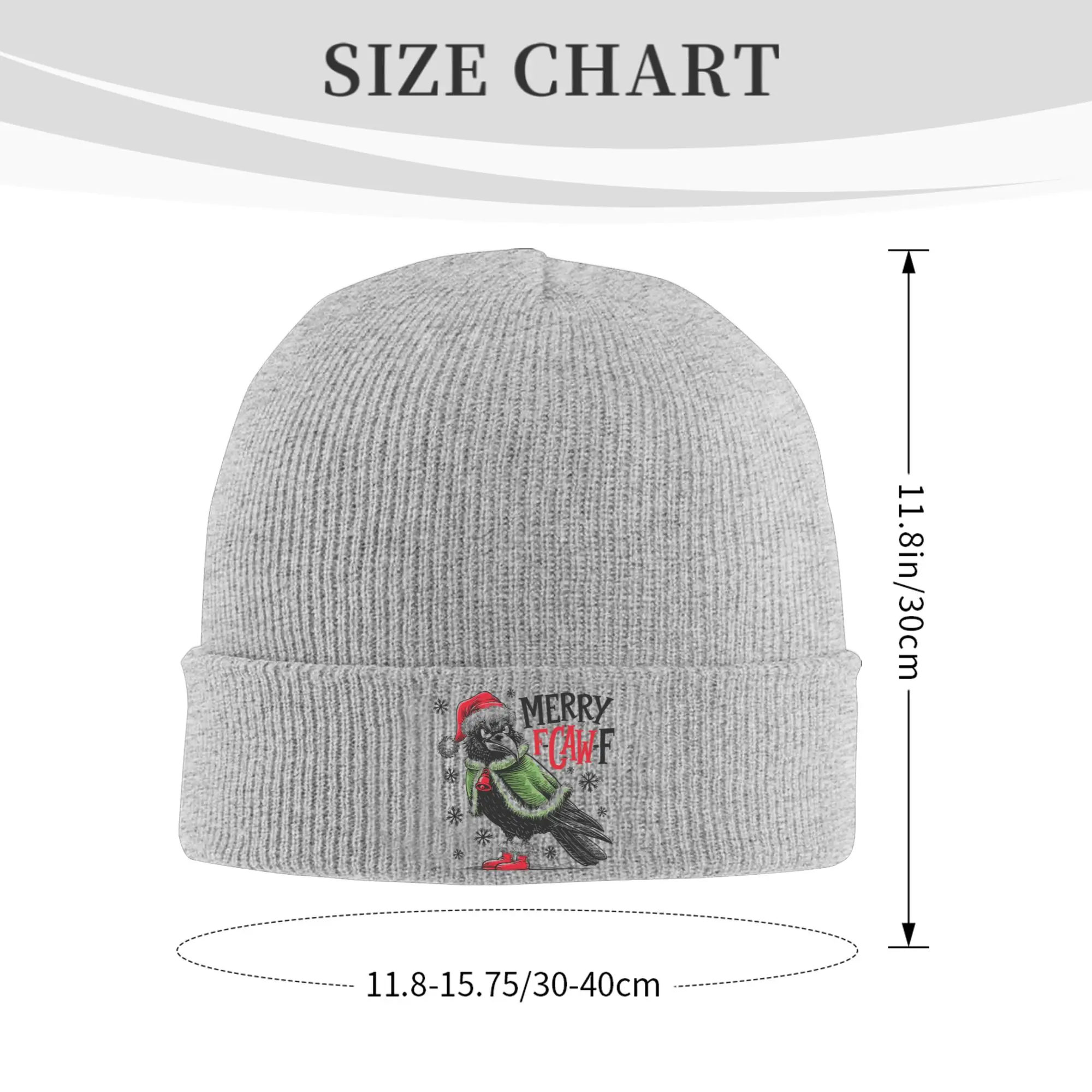 หมวกไหมพรมลายเมมตลก นกกาดำ คริสต์มาส สไตล์เมม หมวกบีนนี่ หมวกไหมพรมกันหนาว ยืดหยุ่นได้ สำหรับผู้ชายและผู้หญิง ของขวัญ