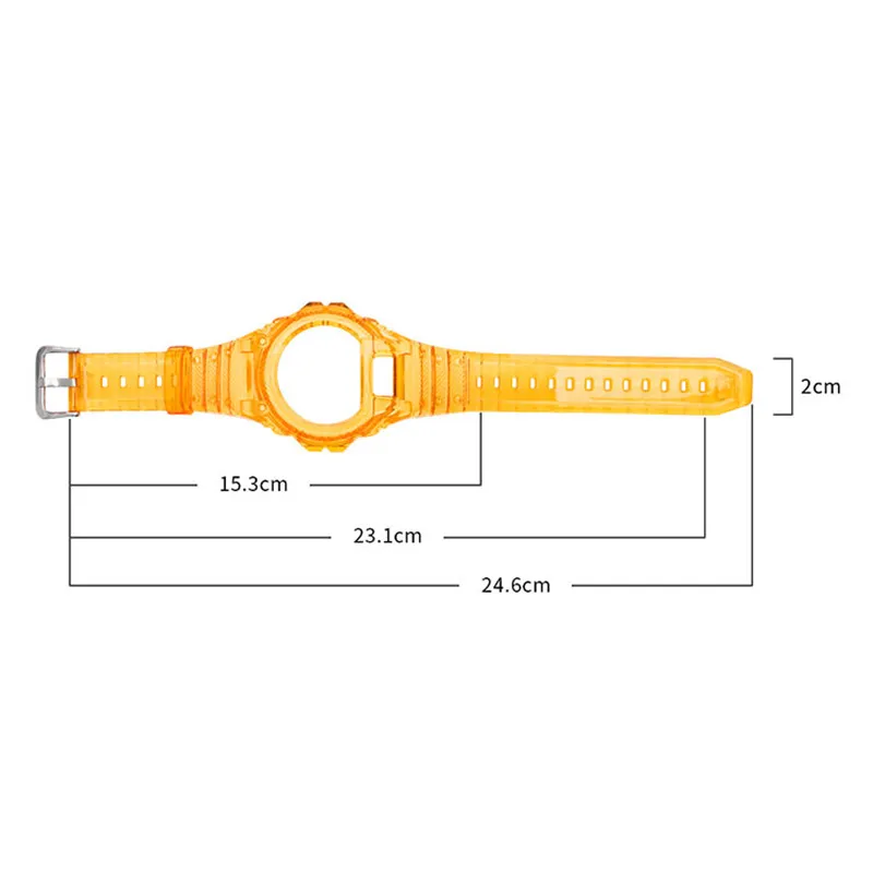 Ремешок из смолы + чехол для Casio G-SHOCK DW-6900, браслет, ремень на запястье, цветной водонепроницаемый ремешок для часов, прозрачный ремешок из ТПУ для DW6900