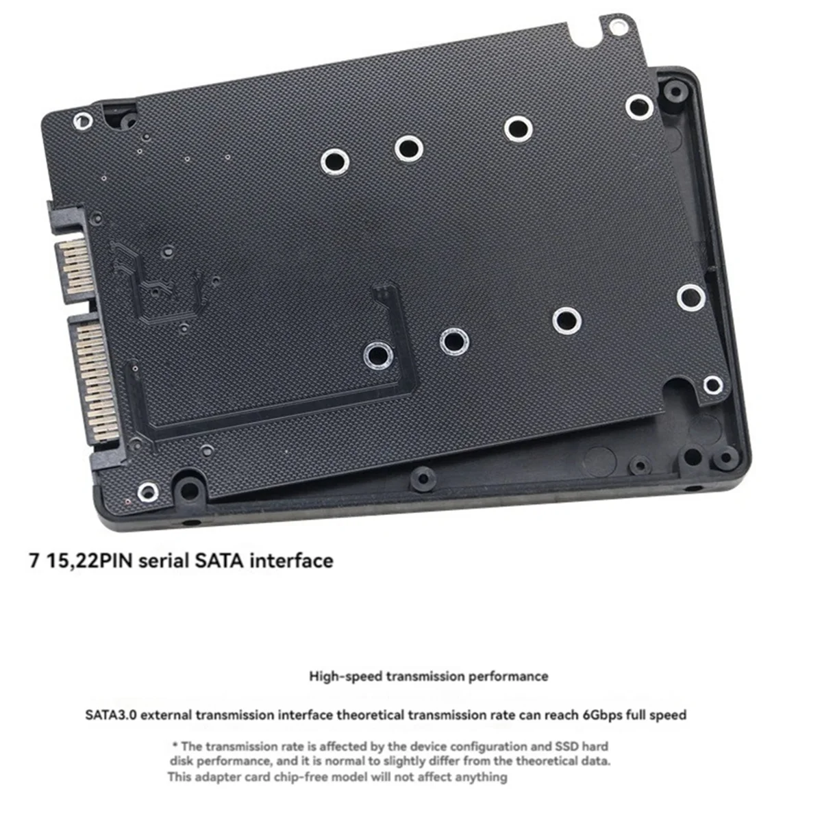 Adaptador Dual M.2 NGFF a SATA 3,0 SSD, NGFF SATA SSD B Key a SATA 3,0, placa Convertidora de 6Gbps para ordenador portátil y PC de escritorio