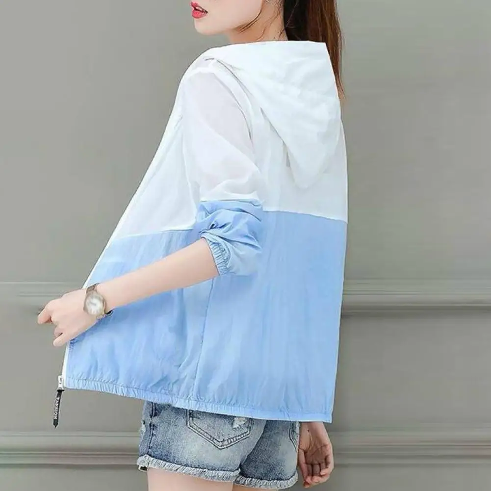 

Unisex Windproof Cycling Jacket for Women New Summer Fall Bicycle Long Sleeve Windbreaker Hooded Coat for Outdoor Camping