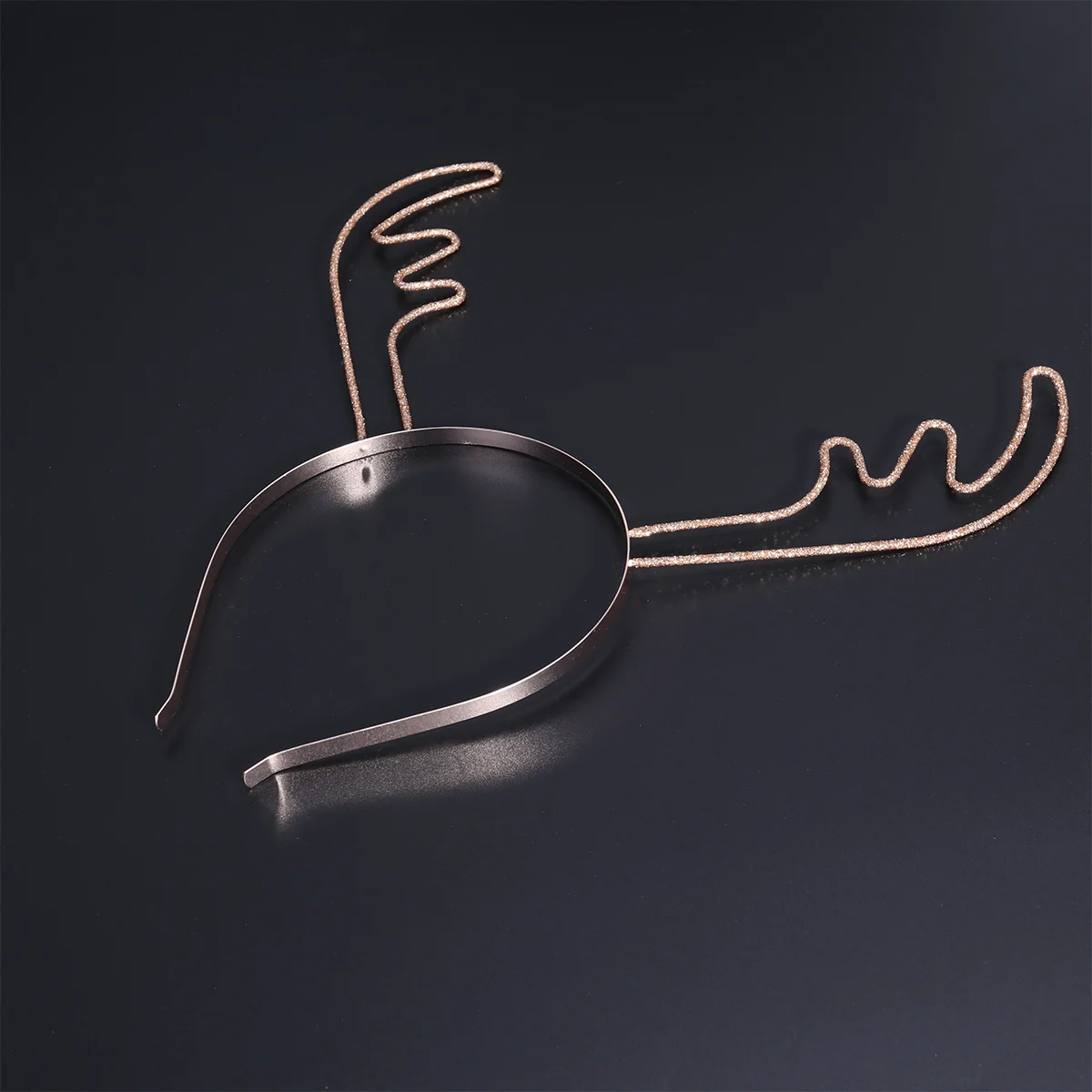 

Reindeer Antler Headband Rose Gold Glitter Brass Christmas Party Costume Cosplay Accessory For Kids Adults Women Girls Festival