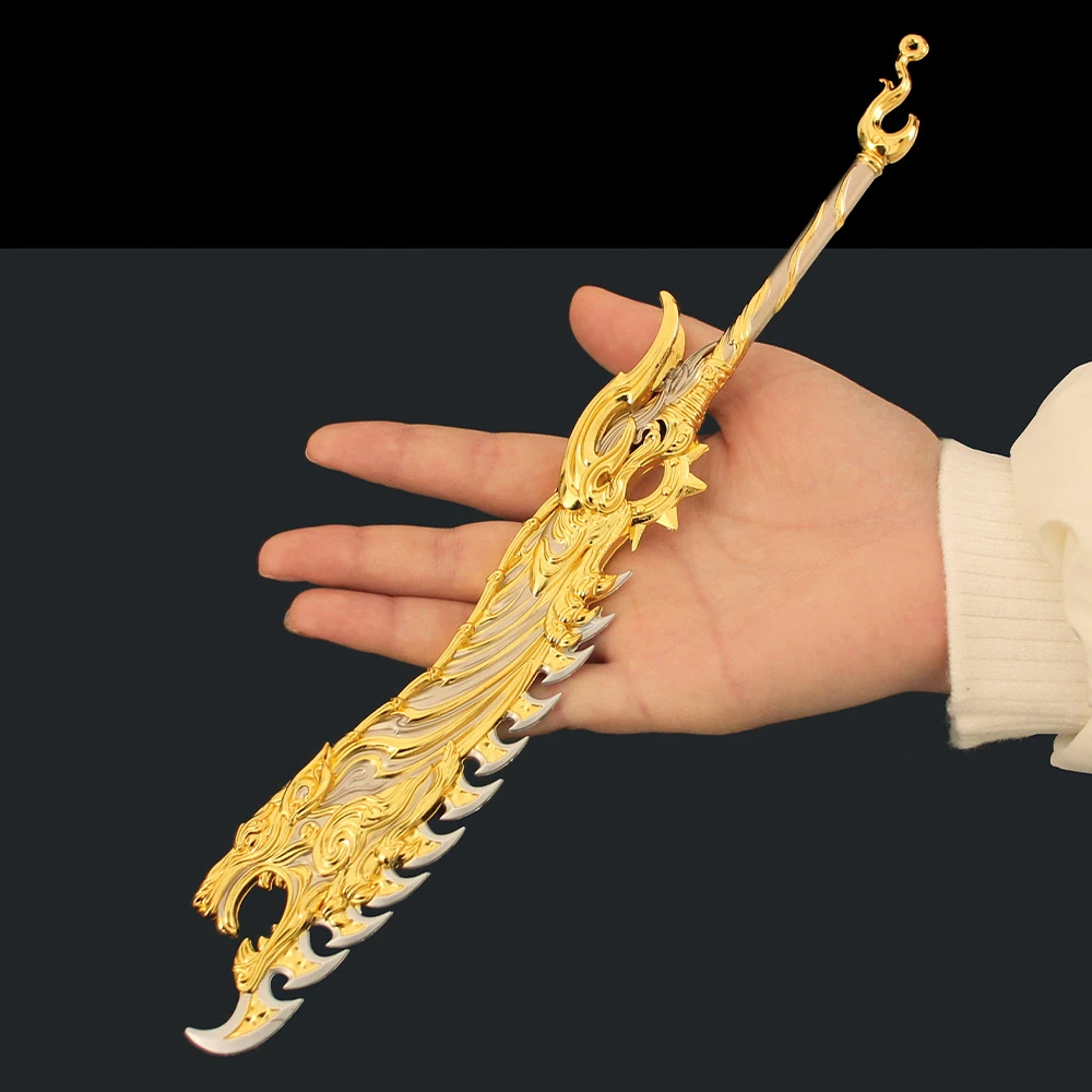 30 cm Naraka: Bladepoint Waffe Shanjun Fury Breites Messer Spiel Peripherie Metall Samurai Schwert Modell Ornament Handwerk Geschenke Spielzeug Jungen