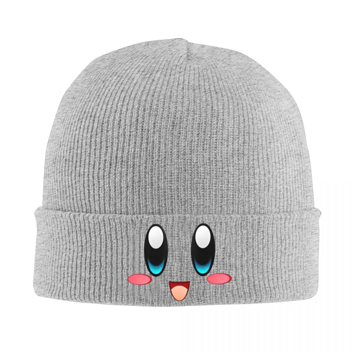 Kawaii K-Kirbyed Lovely Face Beanie Hats Video Game Street Caps Men Women Unisex Outdoor Knit Hat Autumn Head Wrap Beanie Hat