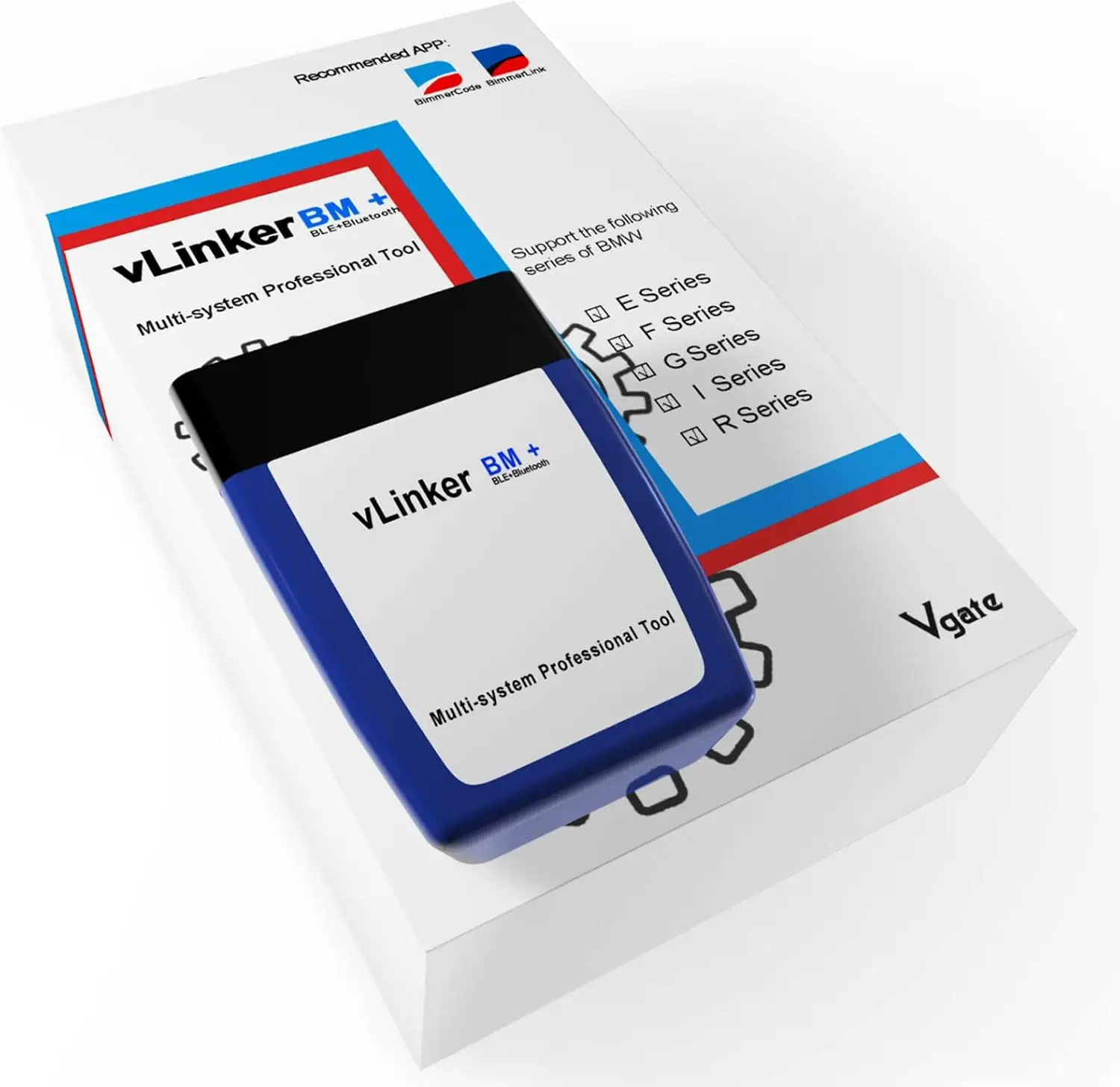 VLINKER BM+ Bluetooth OBD2 Code Reader for BMW/Mini BimmerCode Adapter Diagnostic Tool iOS Android Unlock Car Hidden Features