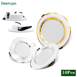 10pcs/lot Led Downlight 5W 9W 12W 15W 18W AC110V 220V Recessed Ceiling Light DC12V 24V Round Panel Down Light Spotlight Lighting