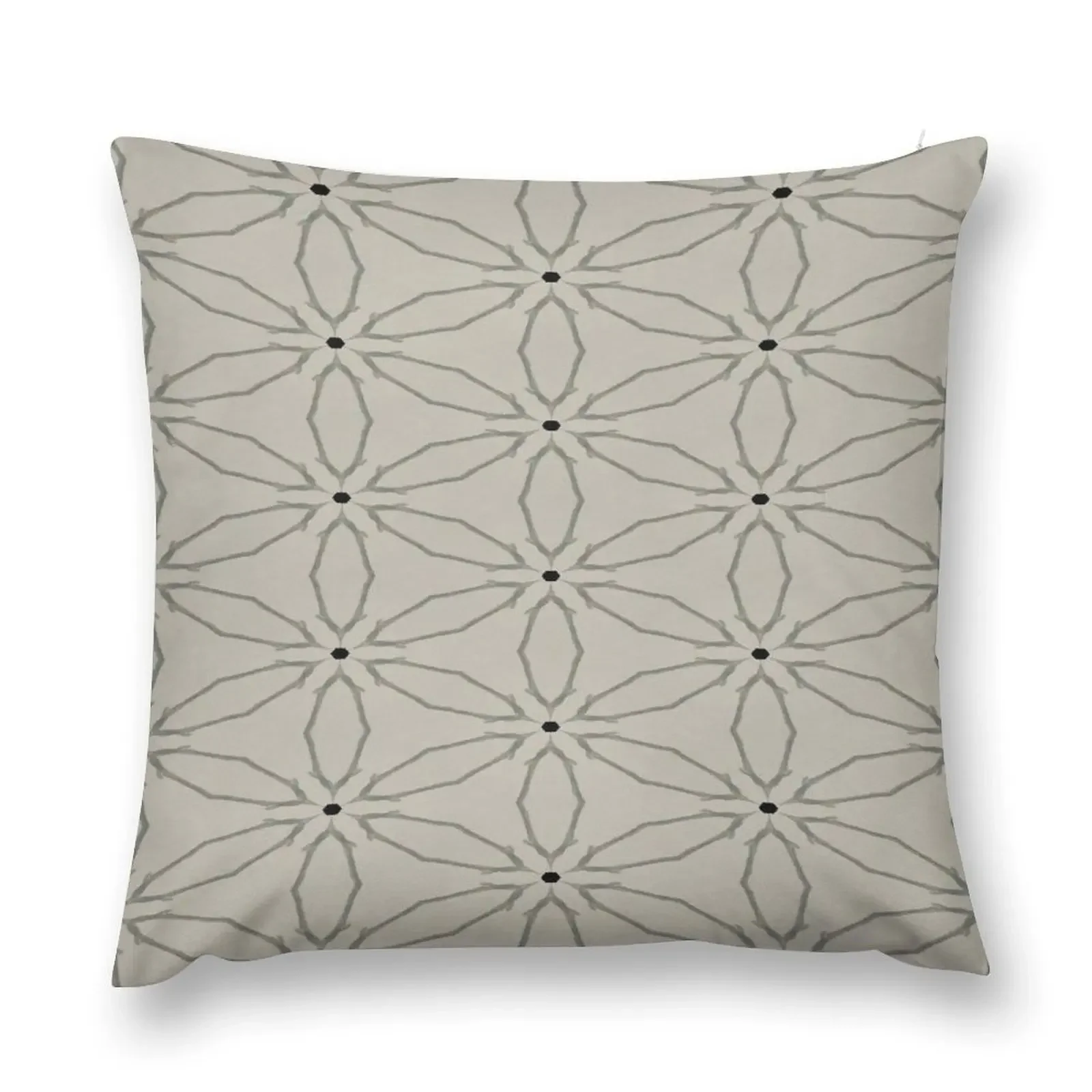 Grey Flower Print Throw Pillow Pillow Case Pillows Aesthetic christmas decorations 2025 Sofa Cushions Cover pillow