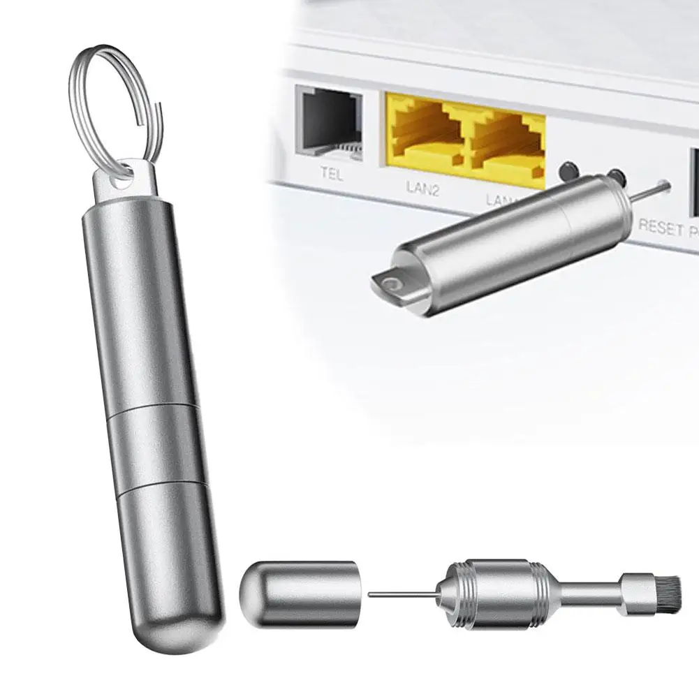 

2in1 Sim Card Tray Removal Tool+Earbuds Cleaning Brush Portable Keychain For Mobile Phone Charging Port And Speakers Cleaning