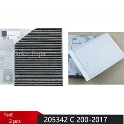 for BZ 205342 C 200  2017  two pcs A2058350147 A1668300218 Cabin Filter / Fresh Air Filter 1set