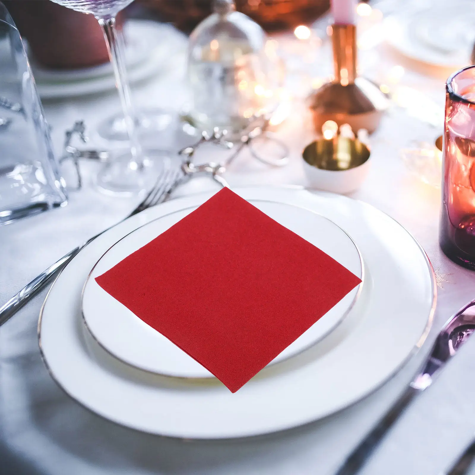 

150 шт. Бумажные салфетки безворсовые, мягкие, элегантные, одноразовые, для коктейлей, винных вечеринок, баров, Хэллоуина, ужина, красные, для напитков