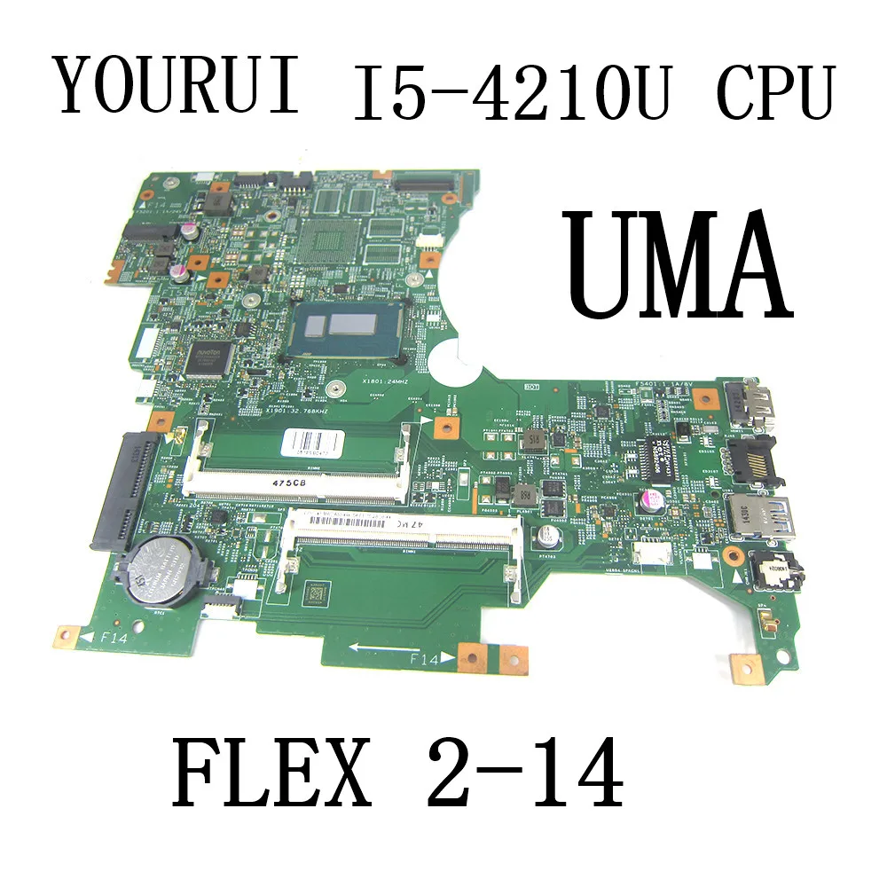 Placa base para portátil Lenovo FLEX 2-14, con I5-4210U CPU, 448,00x01,0011, 13281-1, UMA