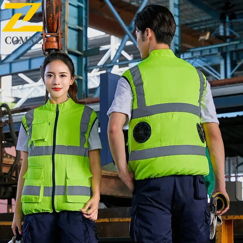 Men's Fan Vest Summer Cooling Fan Waistcoat High Temperature Work Clothing Usb Charging Conditioning Clothes Sleeveless Jacket